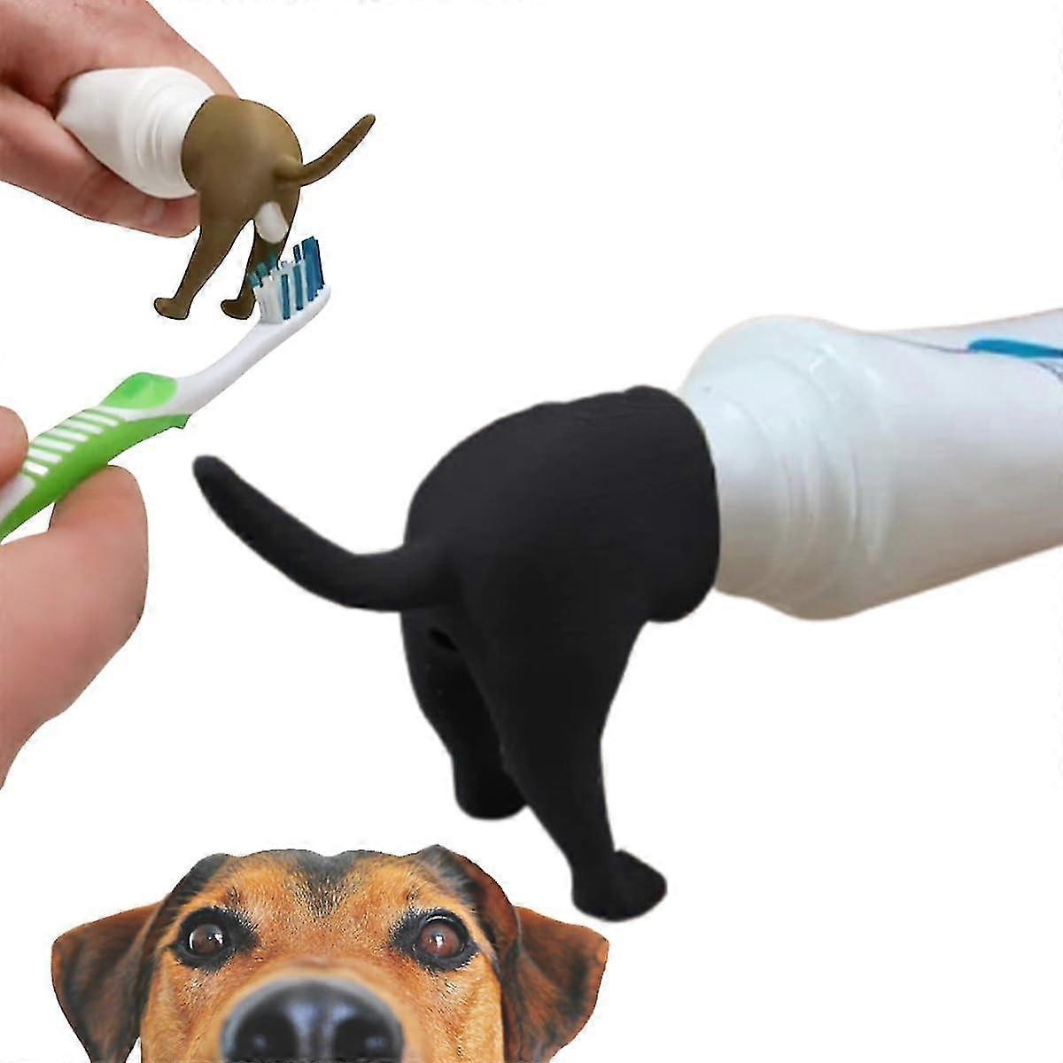 Pooping Dog Butt Toothpaste Topper, Pooping Toothpaste Cap, Baby Toothpaste Dispenser, Funny Gadgets Gift For Family