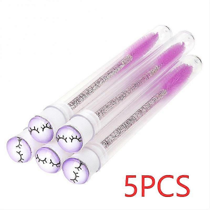 1/5 adet Kirpik Fırçası Matkap Tüpü ile Tek Kullanımlık Kristal Değnek Kirpik Fırçası