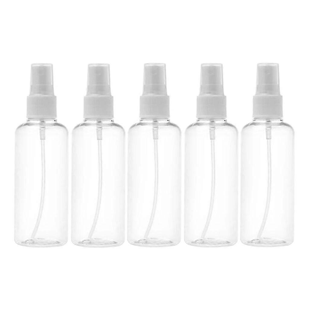 5Pcs Transparent Fine Mist Sprayer Empty Makeup Travel Atomizer Bottles 50ml