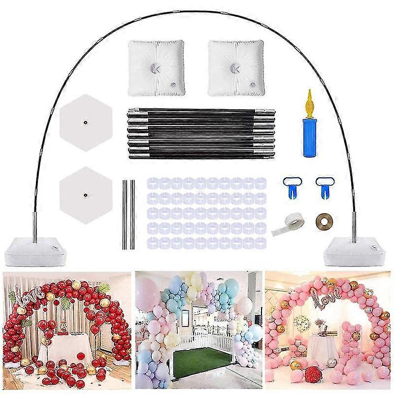 Balloon Arch Kit, Large Adjustable Balloon Column Stands Set For Parties And Events (9ft T, 10ft W)