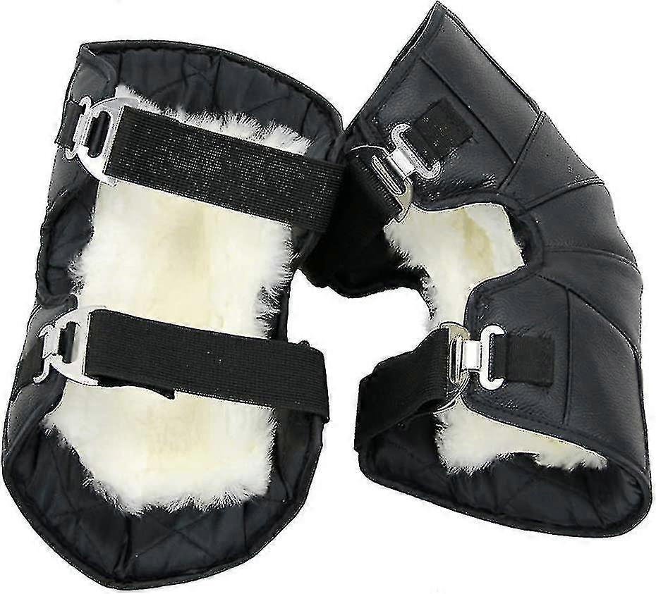 オートバイニーウォーマー膝ブレースウォーマー防風膝パッド膝スリーブ脚プロテクター冬乗馬膝パッドバイクサイクリング1setblack用