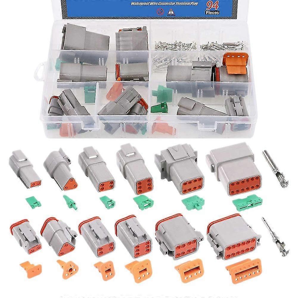 94 stk bil 2 3 4 6 8 12-benet biltrådsnet vandtæt stik til motorcykler
