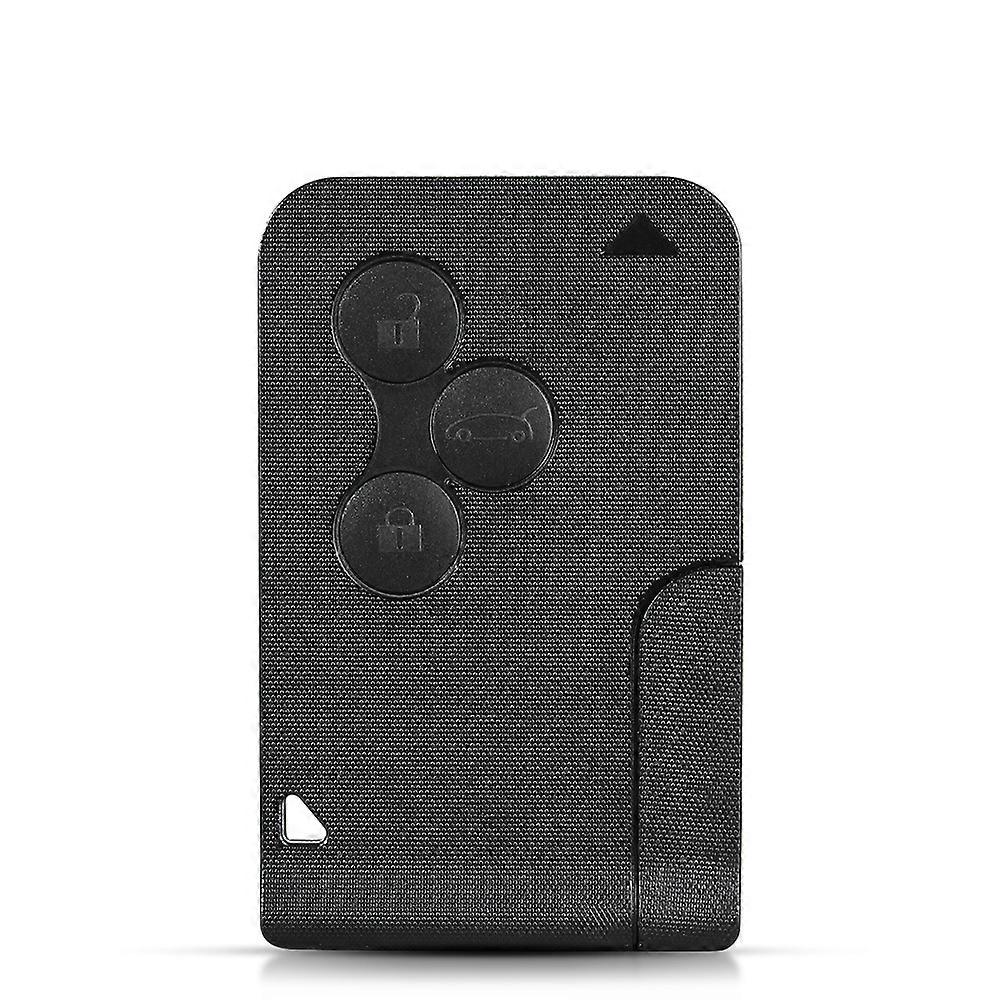 1PCS 3 Button Smart Card For Renault Clio Logan Megane 2 3 Koleos Scenic Card Case Black Car Key Fob Shell With Small Key