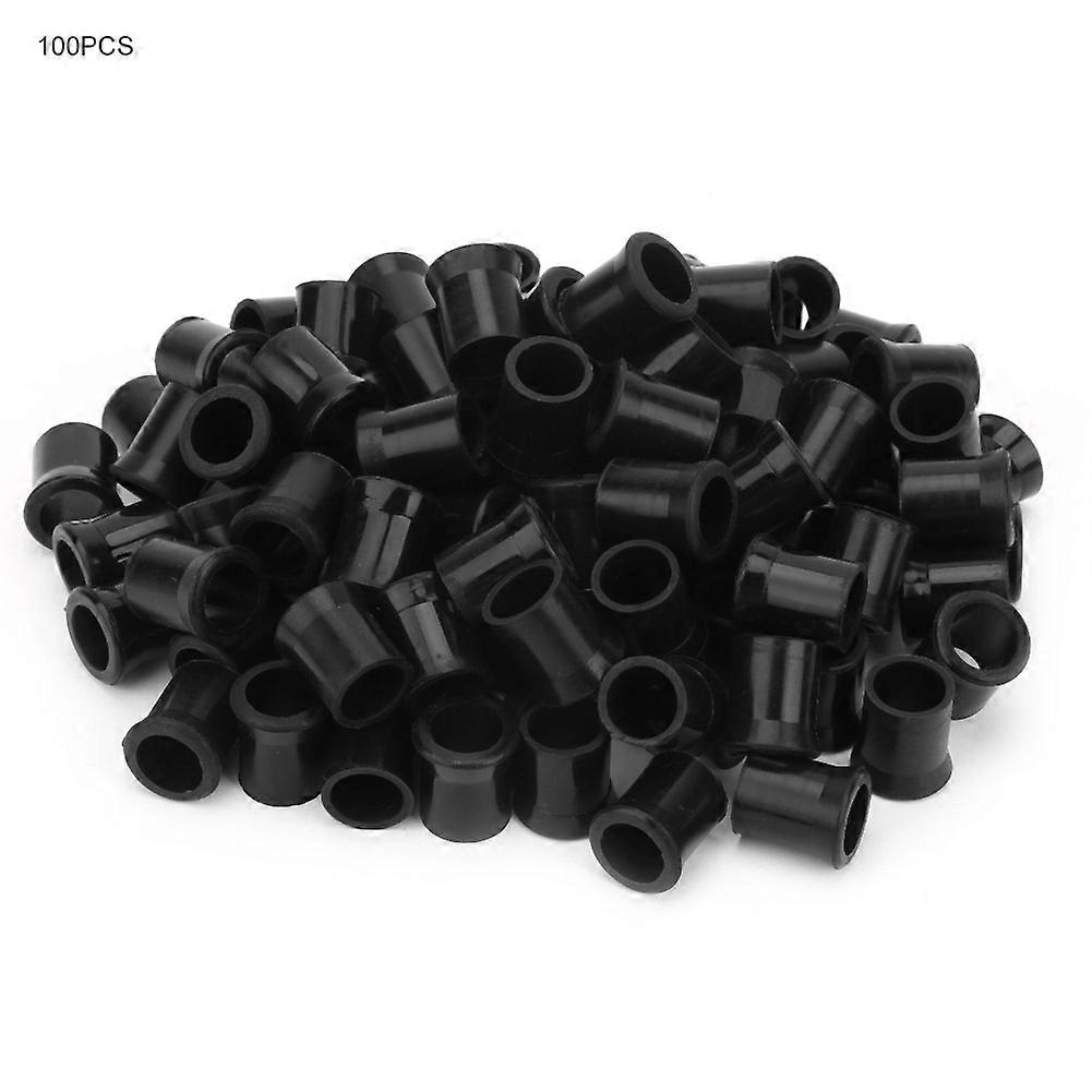 Embouts jetables pour pipe à cigarette, 100 pièces, noir/blanc, embouts en caoutchouc (#1)
