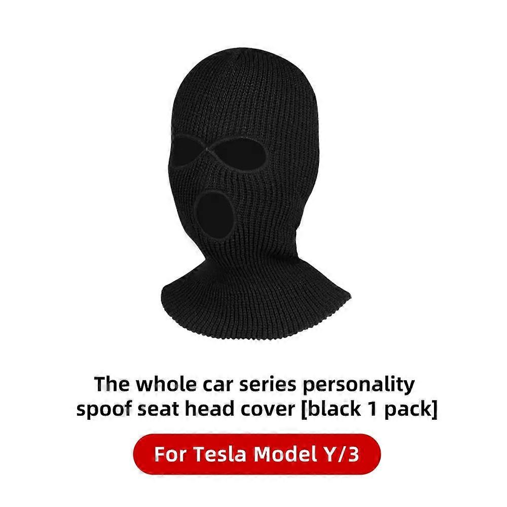 For Tesla Model Y Model 3 Car Seat Headcovering Personality Funny Hats Interior modification accessories Sentinel mode