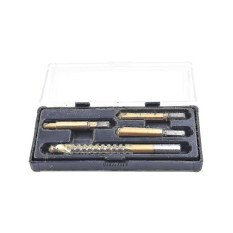 Titanium Coating 4 Pcs Damaged Screw Extractor Broken Bolt Extractor Screw Remover,gold