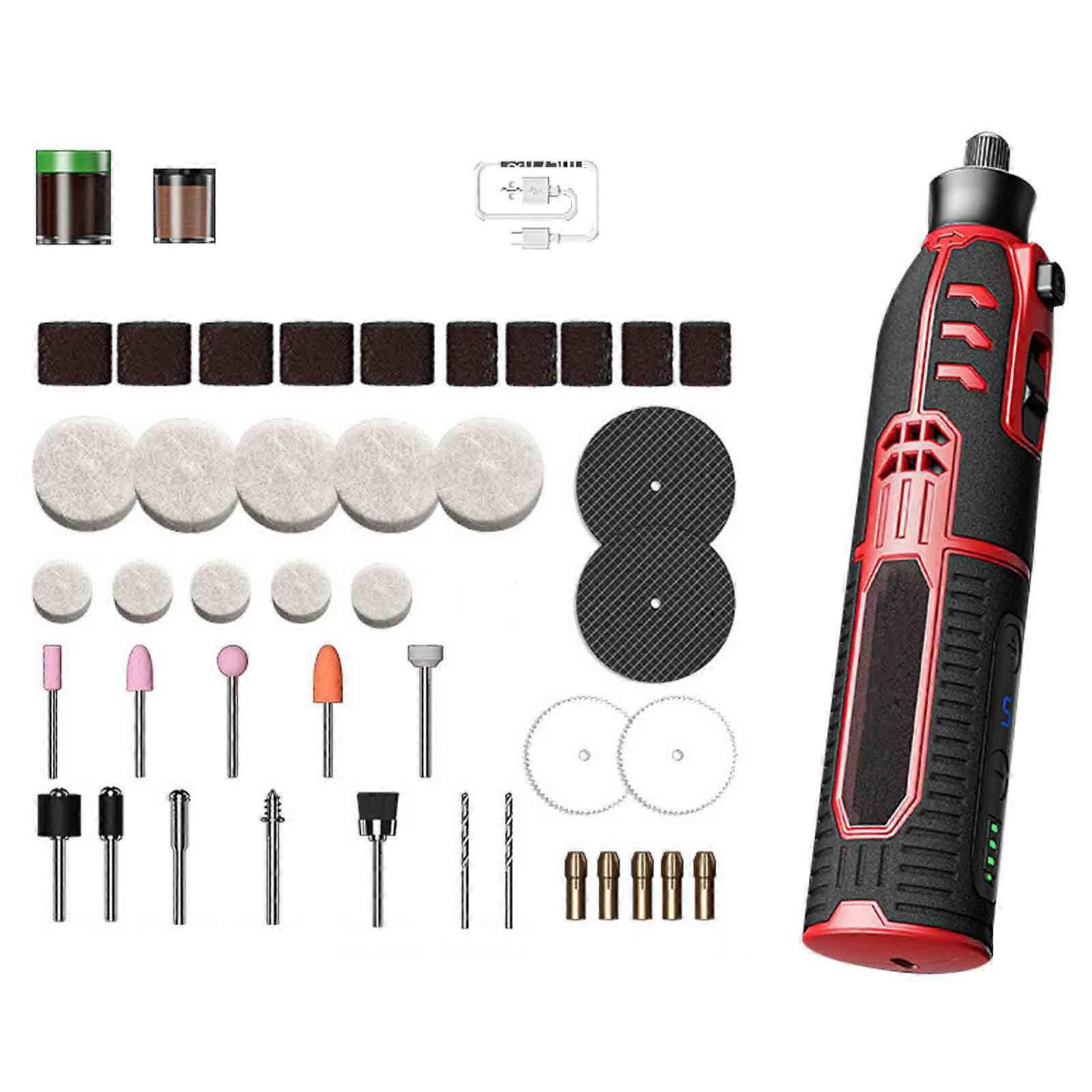 Mini Cordless Rotary Tool, Rechargeable Rotary Tool Kit Withs, Usb Charging Multi-purpose Power Tool For Sanding, Polishin,100% New