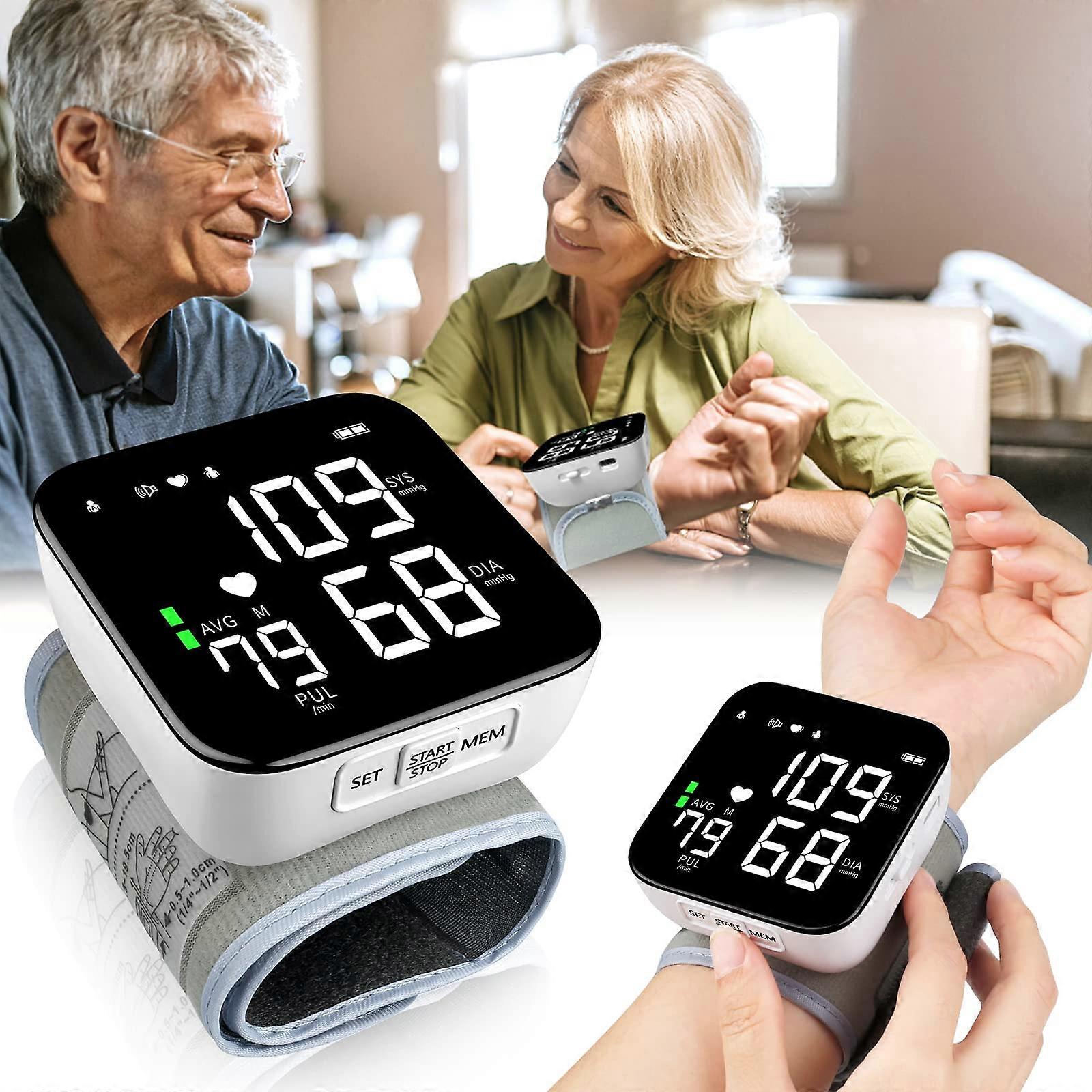 Lcd נטענת ניטור קצב דופק מד לחץ דם מוניטור לשימוש ביתי