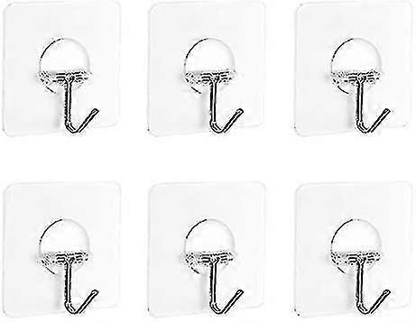 Clear Hooks Self Adhesive Plastic Sticky Hooks 5kg (max)