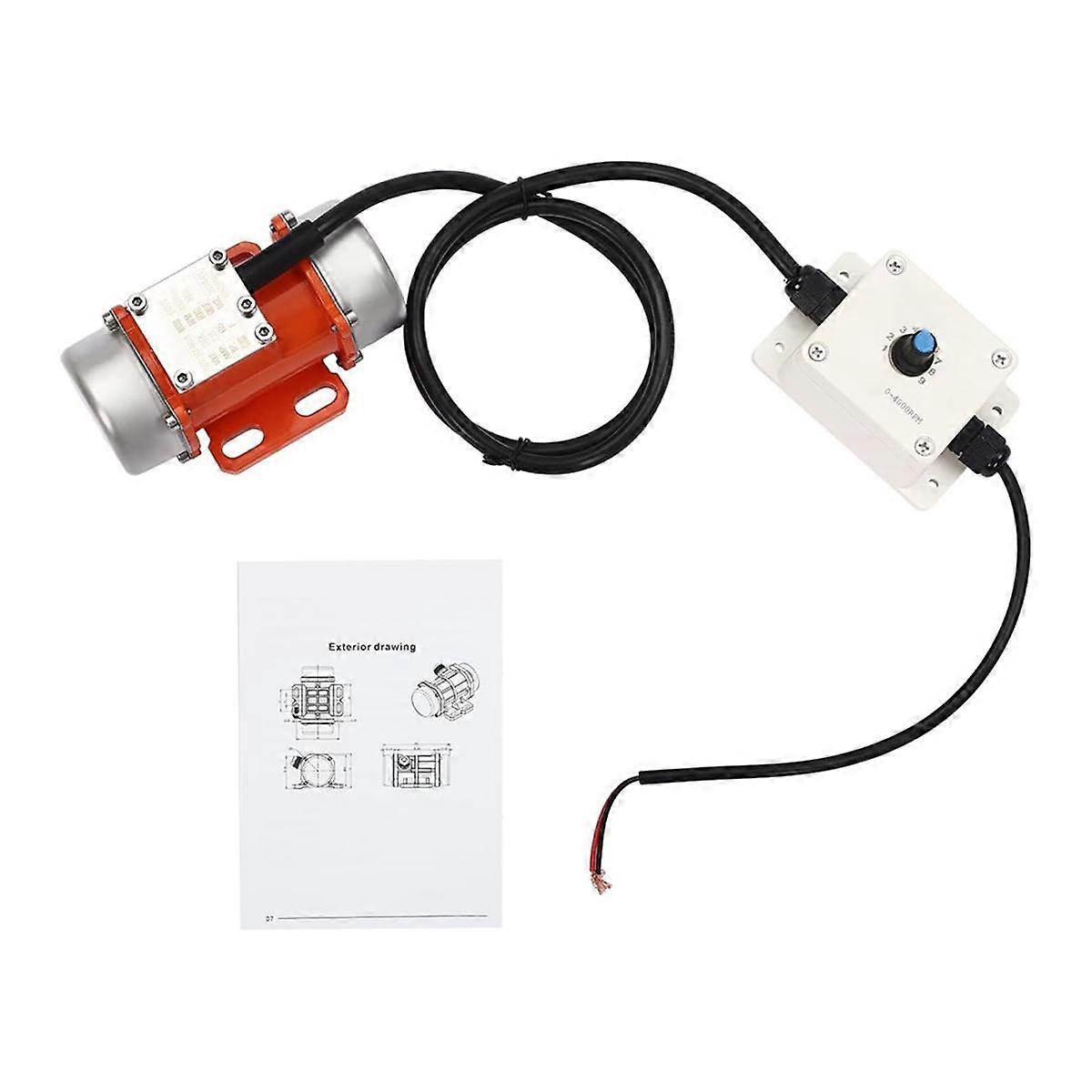 60W DC24V Electric Vibration Motor with Speed Controller Brushless High-Speed Motor Alloy Concrete