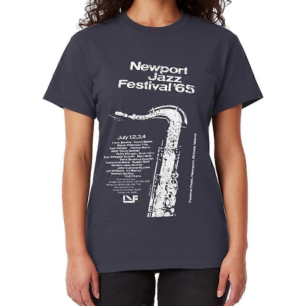 חולצת טריקו של פסטיבל הג'אז של ניופורט 65' (עיצוב במצוקה)