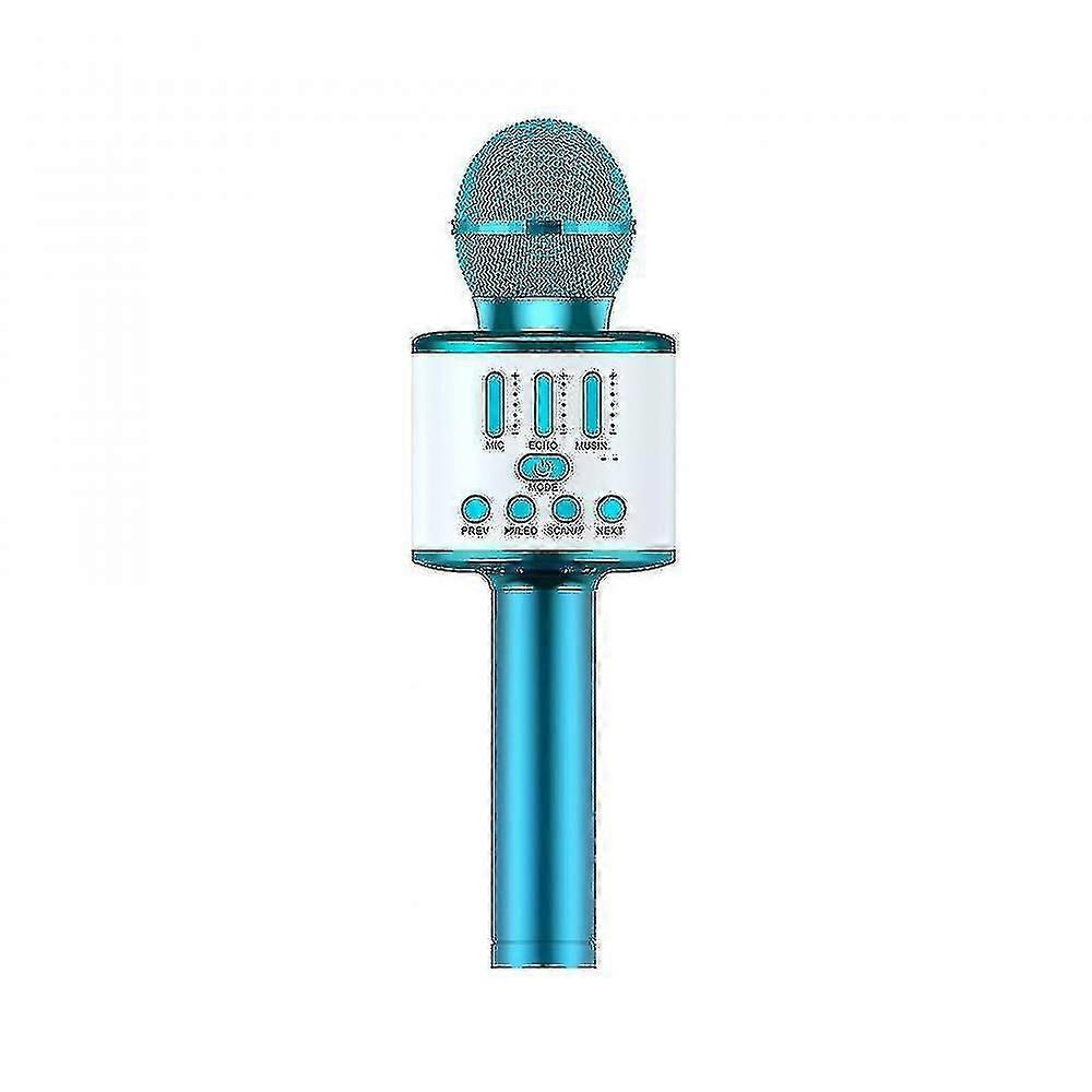 Portable Bluetooth Microphone Karaoke Toy For Kids(blue)