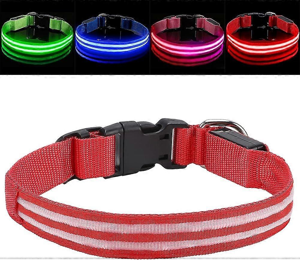 LED Dog Collar - Rechargeable Flashing Light Collar