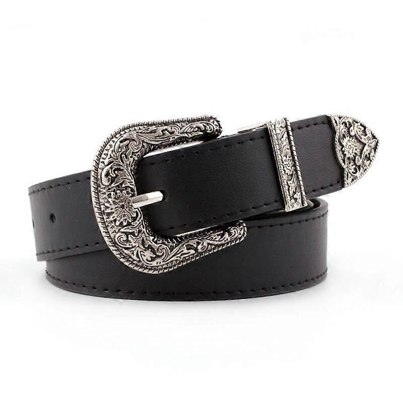 Gothic Läder Midjebälte Kvinnor Vintage Boho Western Bälten Justerbart Cowboy Högt Midjeband för Damer Y2k Kläder Accessoarer Bälten