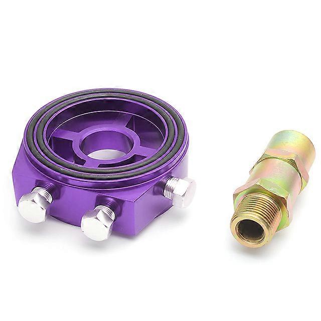Universal Automotive Car Aluminum Oil Filter Sandwich Plate Adapter Oil Press Temp Sensor Adapter Kit With Connectors