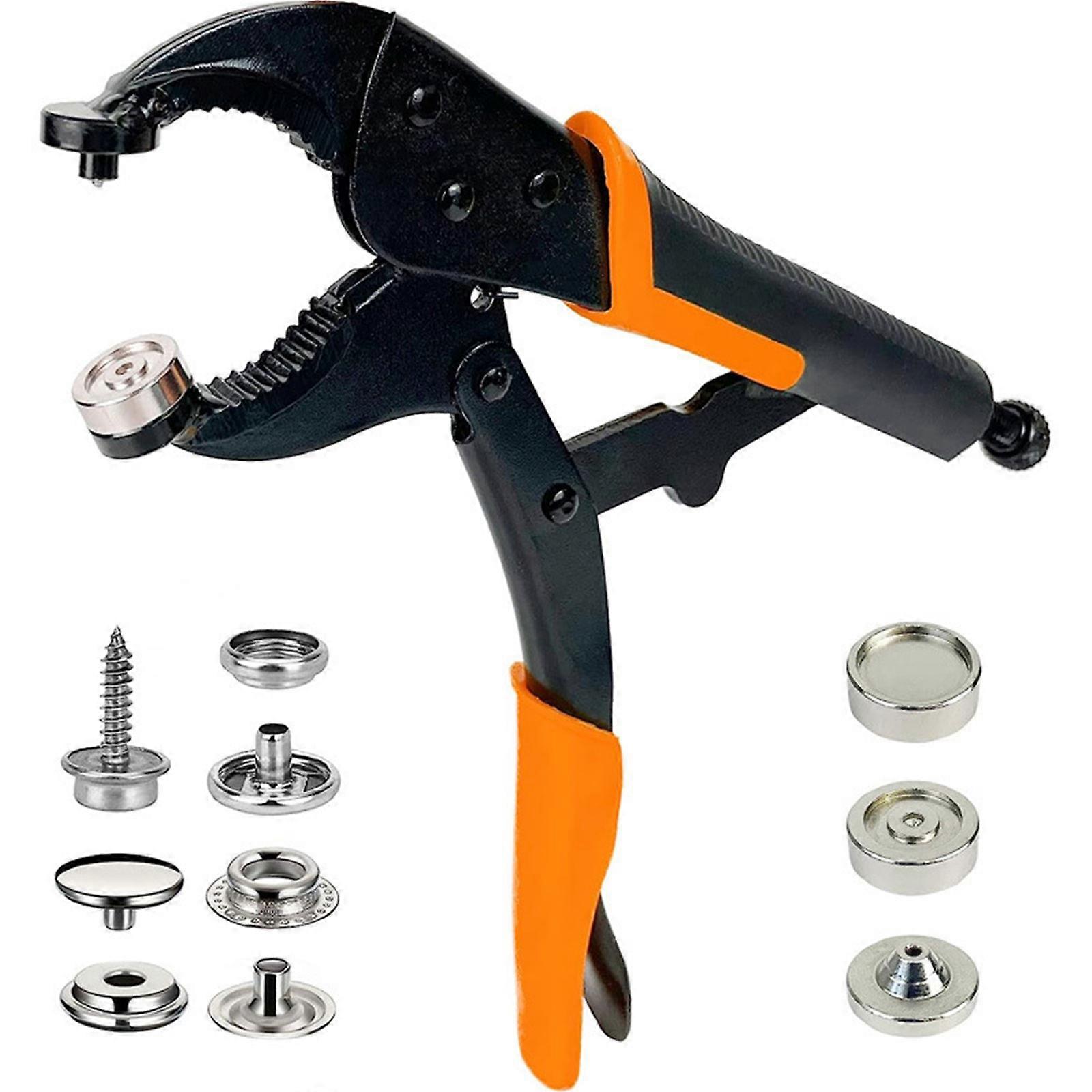 Heavy Duty Snap Fastener Tool Set with Adjustable Setter Snap Installation Kit,100% New