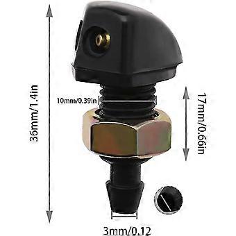 thumbnail image 2 of CarBole Universal Adjustable Windshield Wiper Nozzles (2 Pack) - Fits Audi, BMW - Black, 3mm Hole 2 of 4