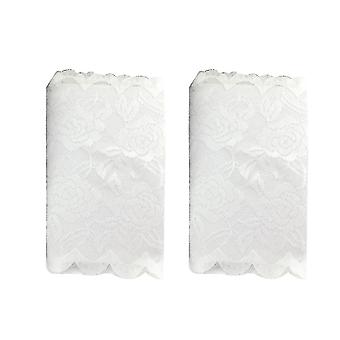 Pair Women Half Hand Short Gloves Uv Protection Fingerless Gloves Sun Block For Driving (white)