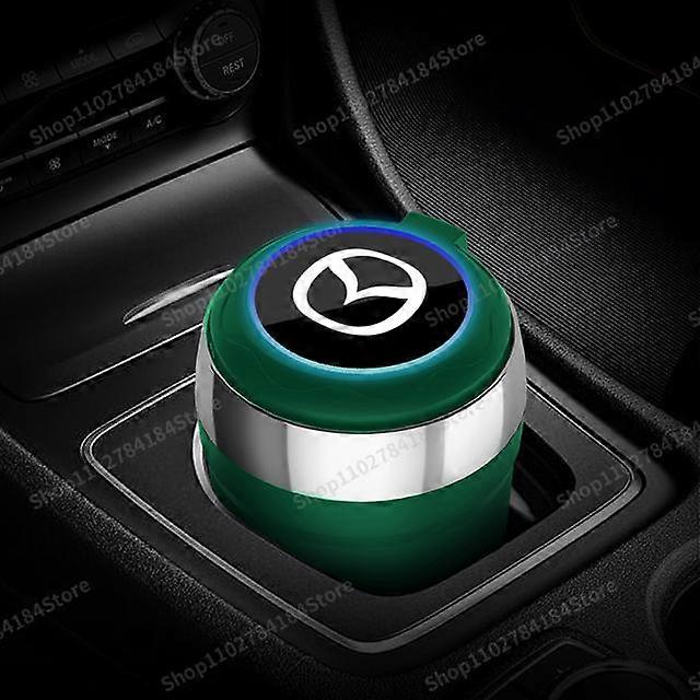 Ashtrays Car ashtray cup with lid deodorant smoke-free case LED light blue light portable detachable for Mazda 2 3 5 6 8 CX RX MX BT LM