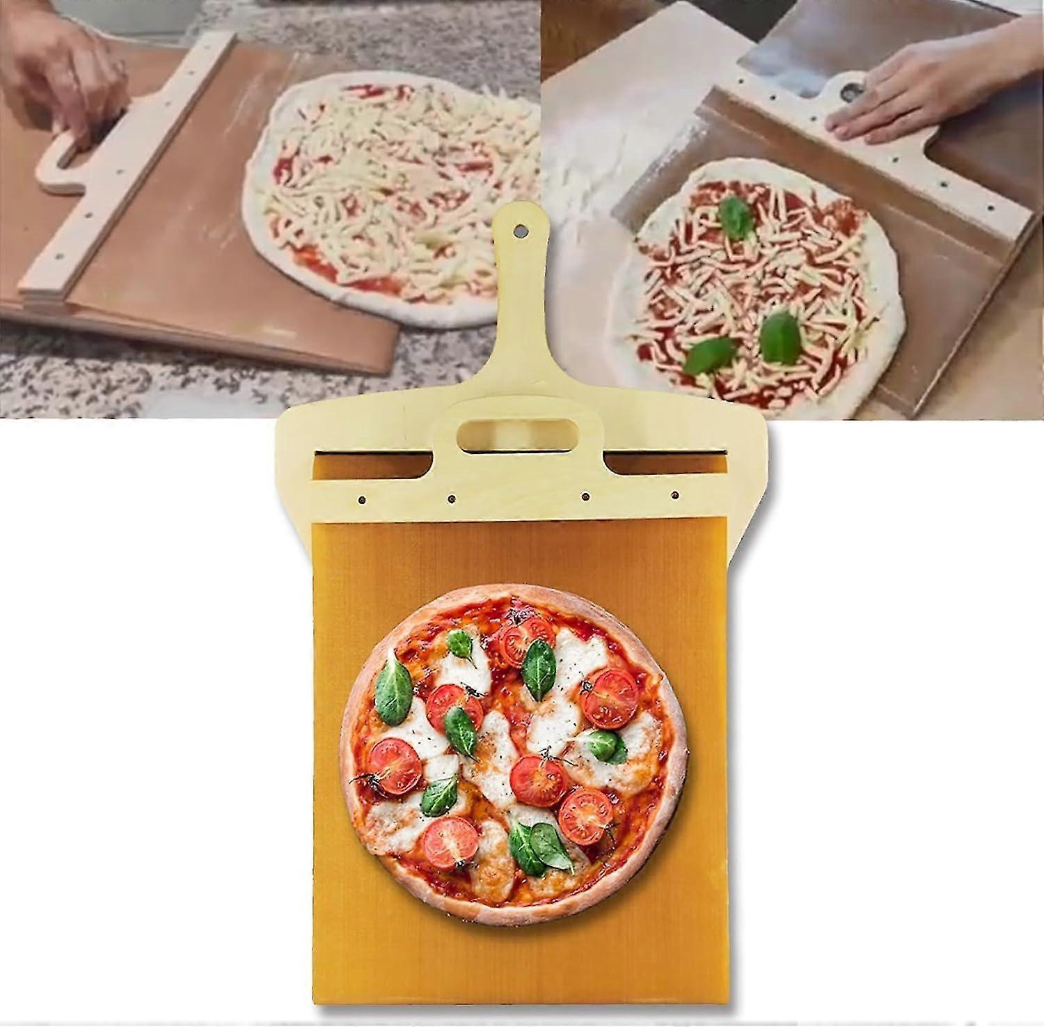 HOPASRISEE Effesto انزلاق بيتزا قشر - Pala Pizza Scorrevole Sliding Pizza Peel Pizza Peel Pizza Peel مع مقبض قشر بيتزا قشر بيتزا خشبي ل In