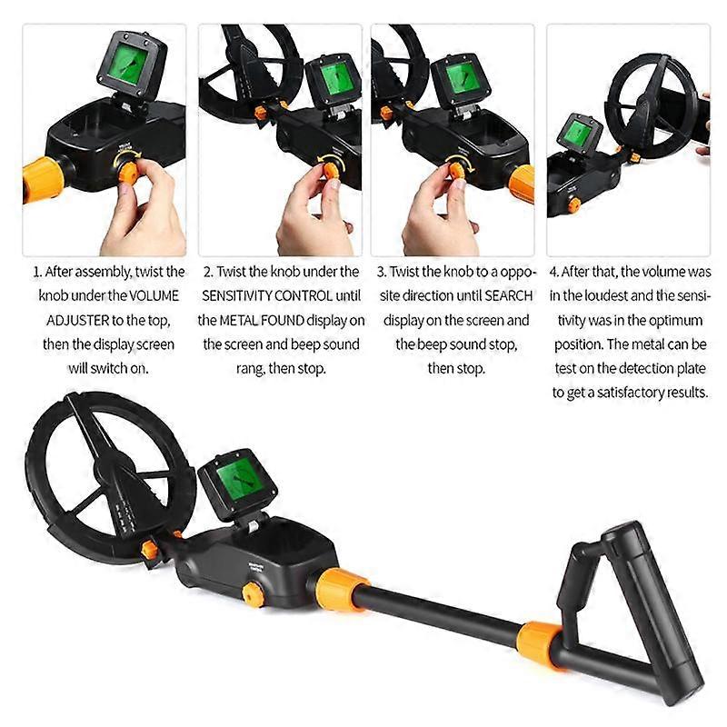 Underground Metal Detector with Waterproof Search Coil Gold Detector Detecting Pinpointer MD1008A