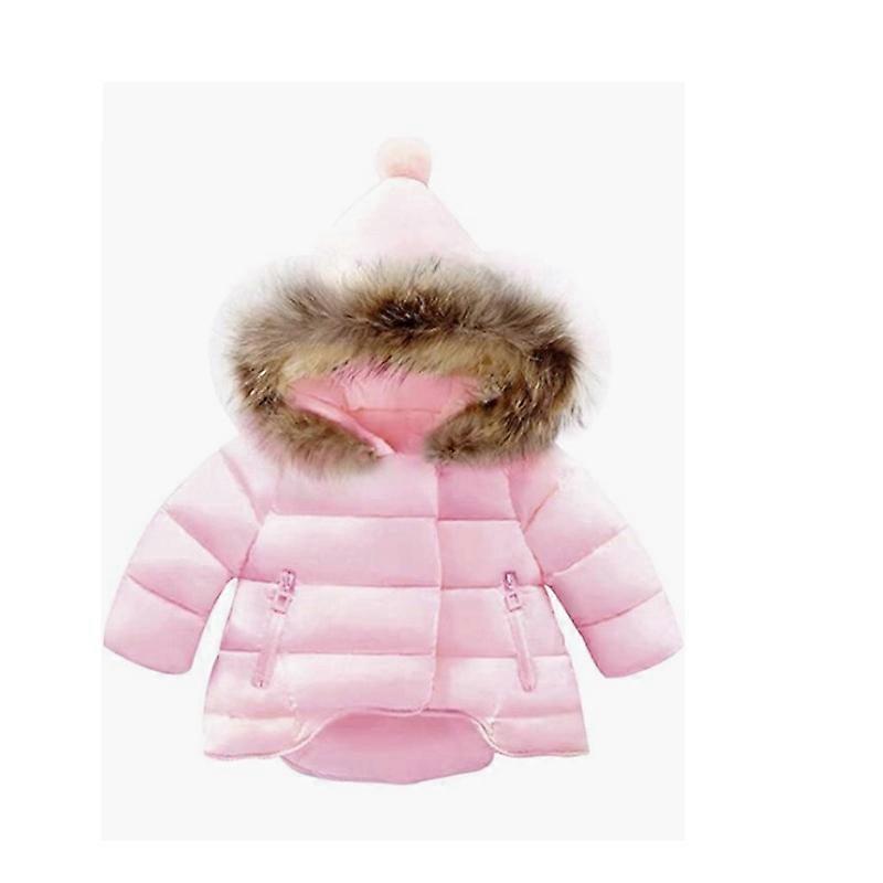 Baby Toddler Baby Winter Hooded Jacket Infant Boys Girls Warm Fur Collar Coat Long Sleeve Windproof Snowsuit Outwear