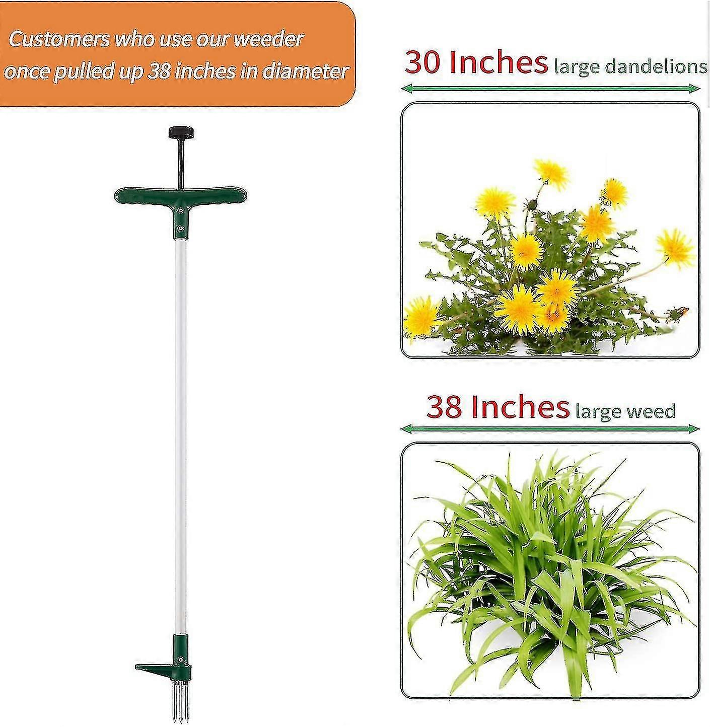 Weed Puller, Stand Up Weeder Hand Tool, Long Handle Garden Weeding Tool