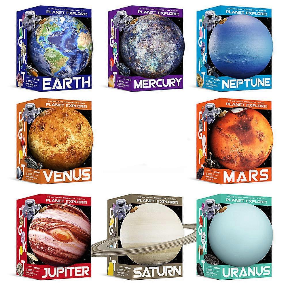 Gemstone Dig Kit blind box- Dig up 8 Planets 40 Crystals and Gemstones