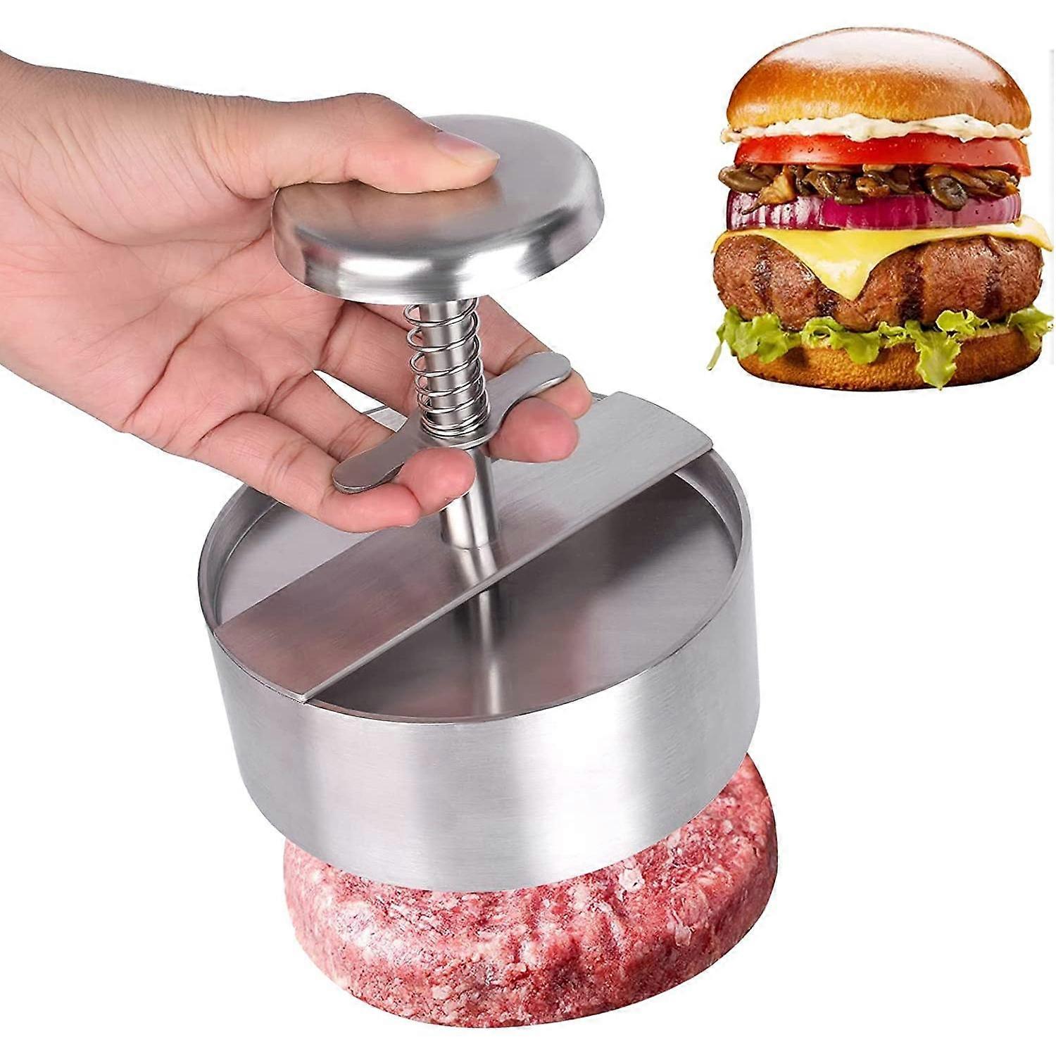 Burger Press Stainless Steel Adjustable Hamburger Patty Maker