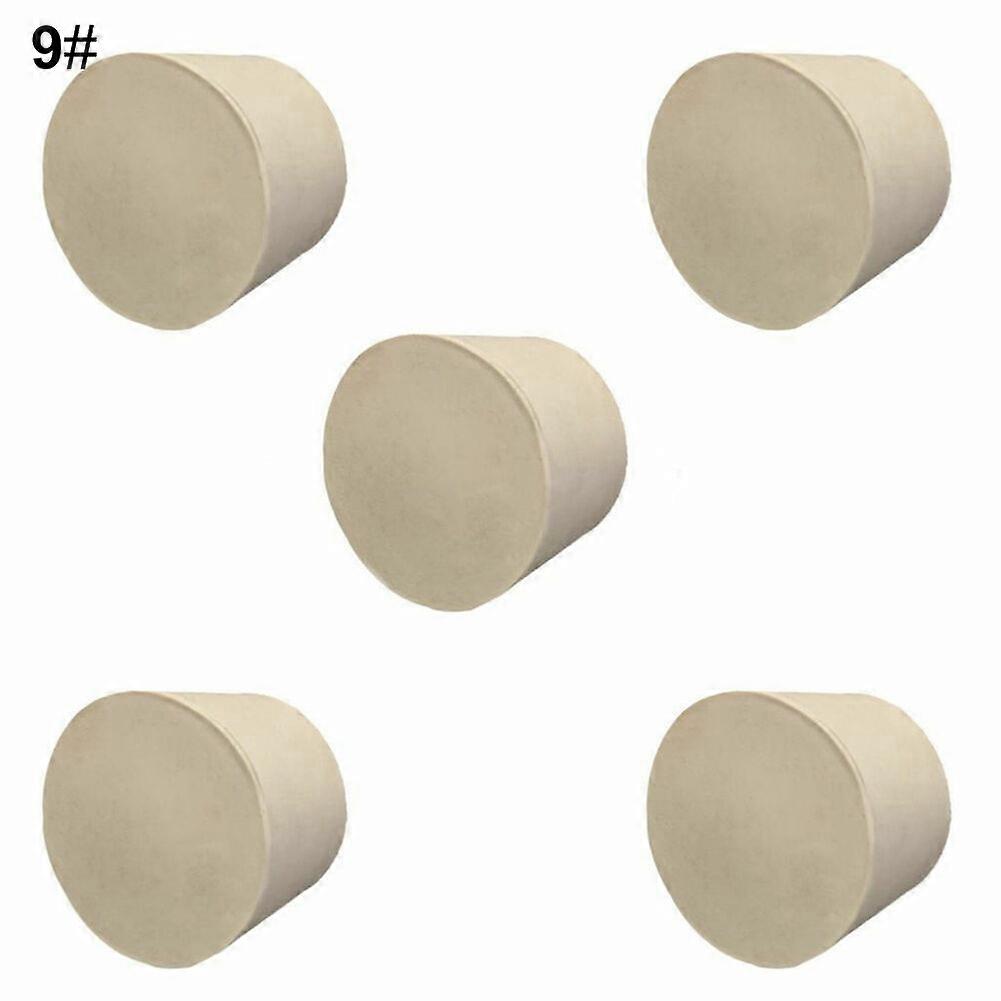 5Pcs Solid Rubber Stoppers Plug Bungs Laboratory Bottle Tube Sealed Lid Corks