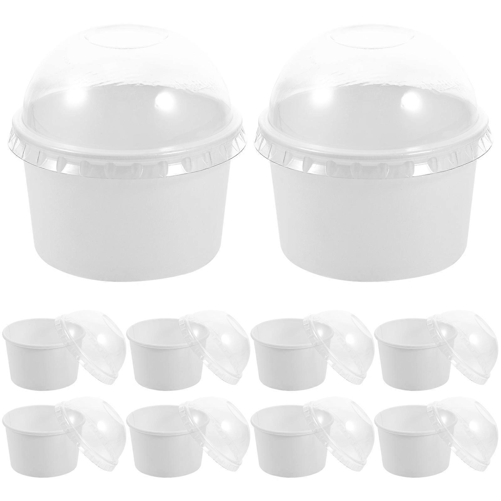 50 Set Parfait Cups with Dome Lid Yogurt Container Yogurt Bowl Ice Cream Packing Box