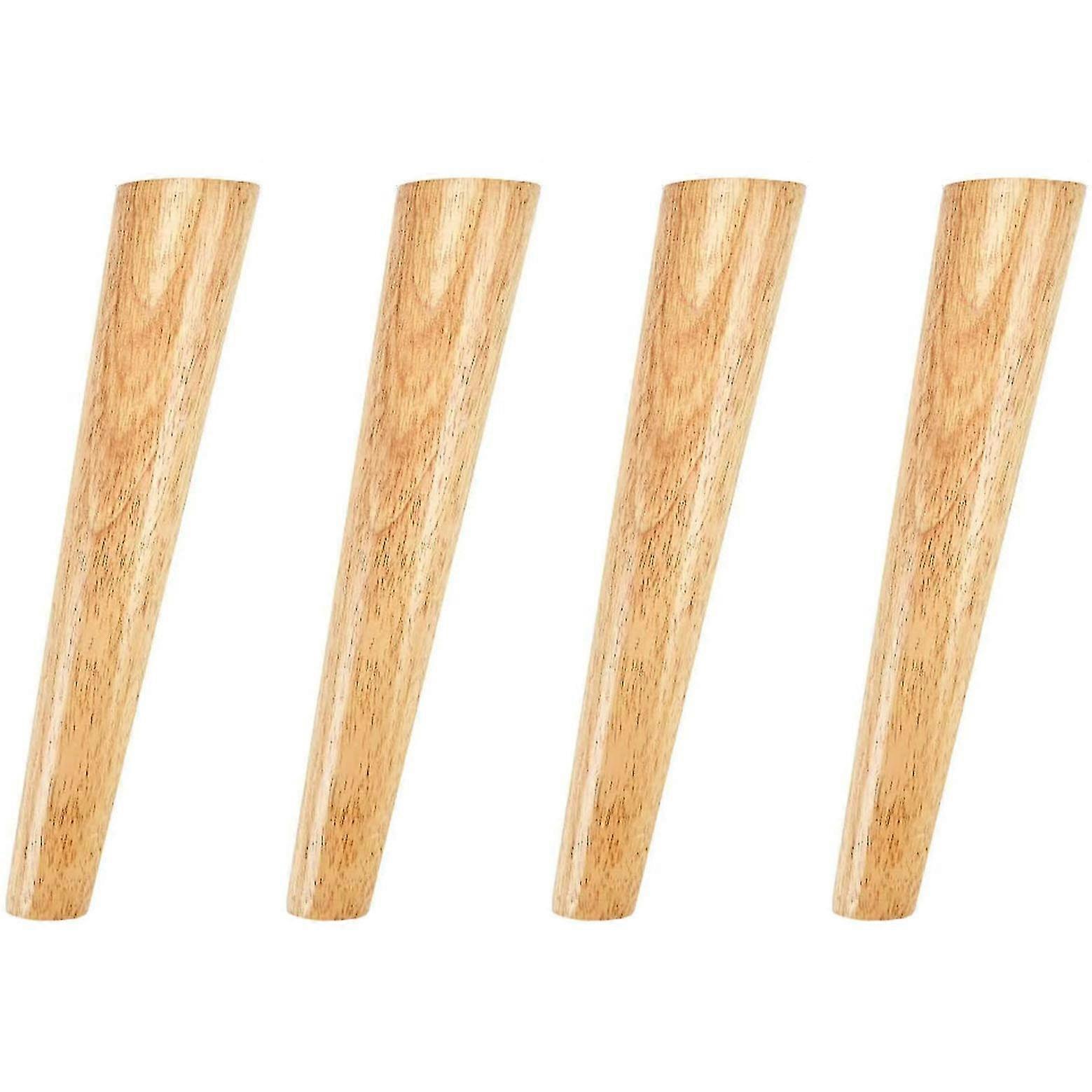 Bordben i tre, treføtter, møbelføtter, sofaføtter, 4 stk.