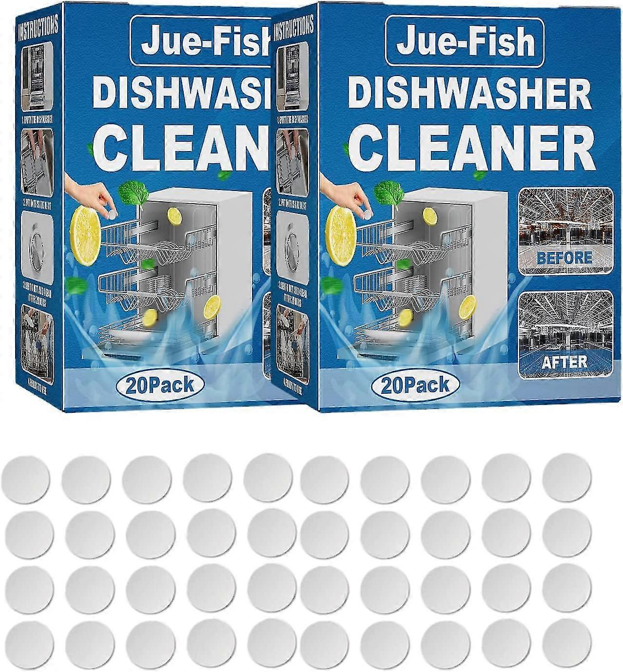 40pcs Dishwasher Tablets, Dishwasher Cleaner Tablets Removes Limescale Build Up, Quickly&easily Remove Grease