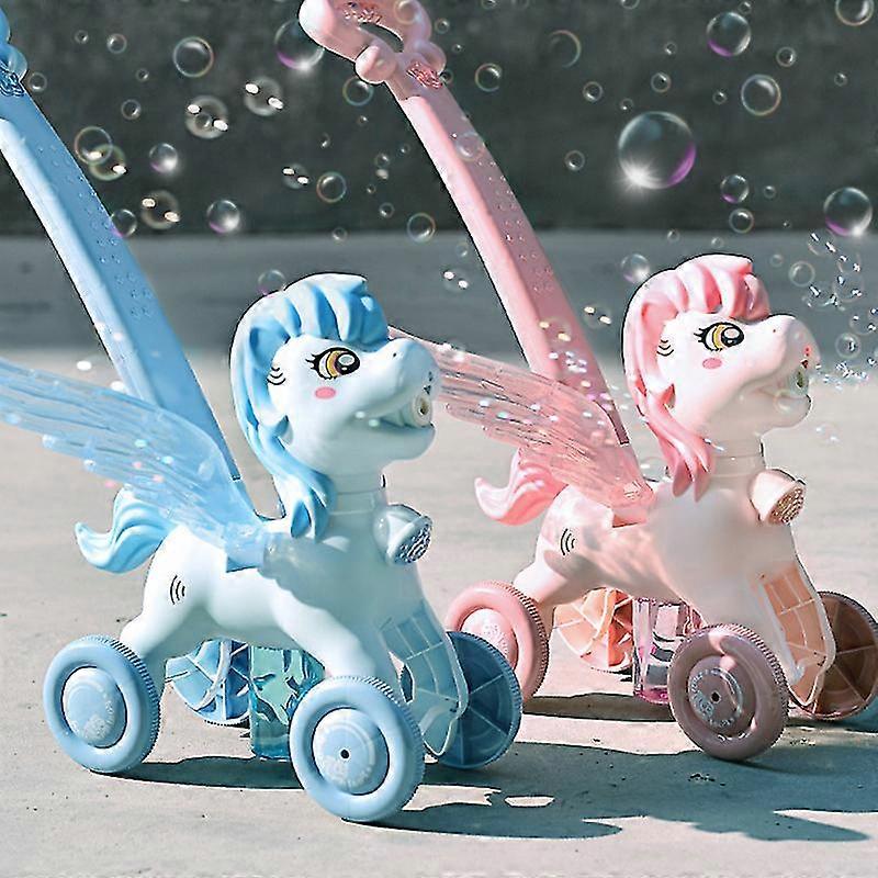 Pony Trolley Automatic Bubble Machine Charging Electric Bubble Blowing Machine