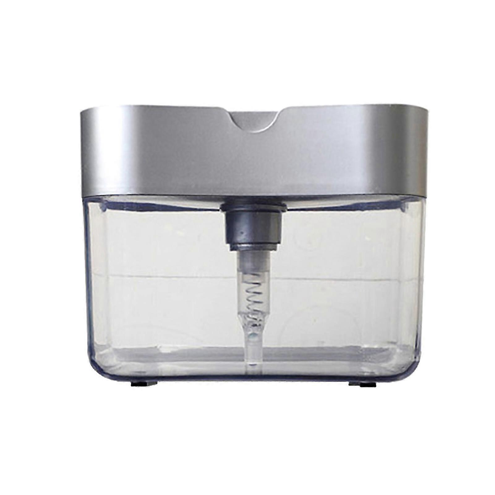 2 in 1 dispenser di sapone pompa supporto spugna da banco contenitore per detersivo per piatti