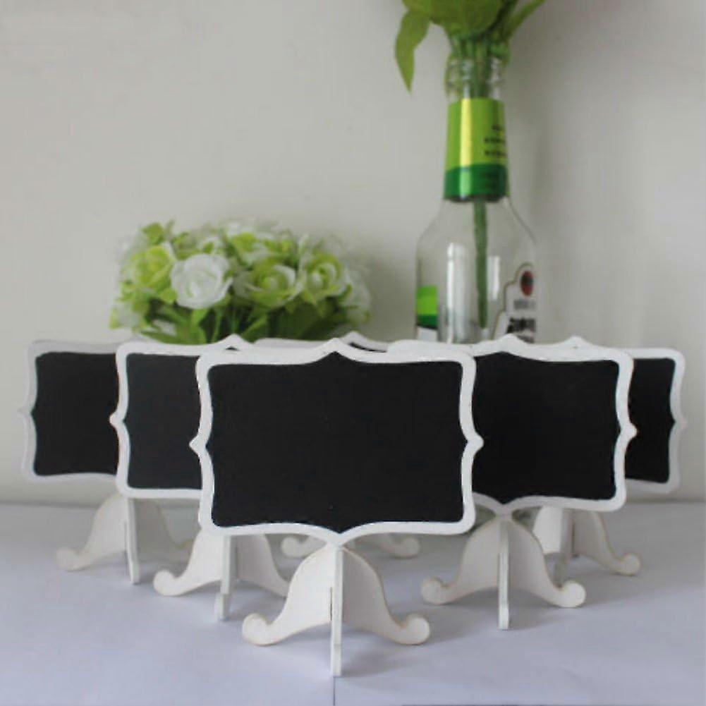 Winter promotion,Mini Rectangular White Frame Chalkboard with Supporting Easel for Message Board Signs 6-Pack