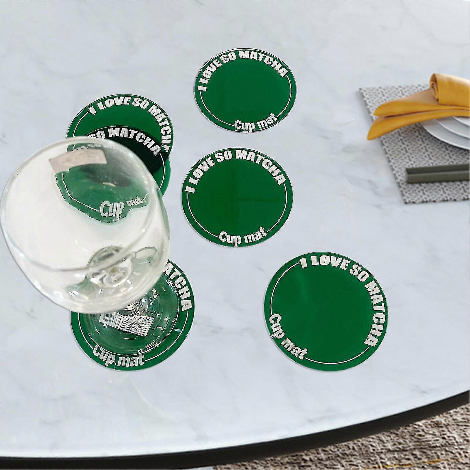 Table Mat Letter Design Heat Insulation Acrylic   Drinking   Pad Kitchen Accessories