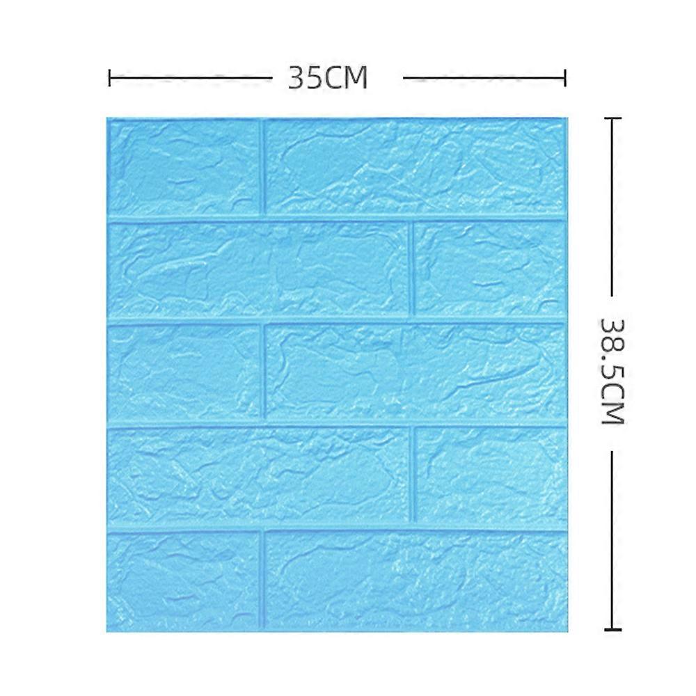 10pcs 3D Brick Pattern Wall Stickers Set Removable Background Stickers for Bedroom Home