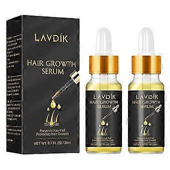 2 Pz Siero per la crescita dei capelli Olio essenziale naturale Trattamento per la ricrescita dei capelli Olio per la cura della riparazione
