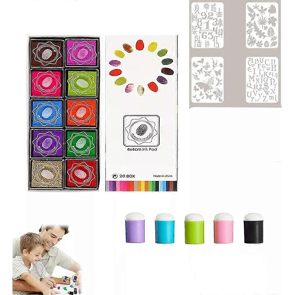 Coderafted DIY Sponge Finger Painting Set,Finger Sponge Daubers Sets