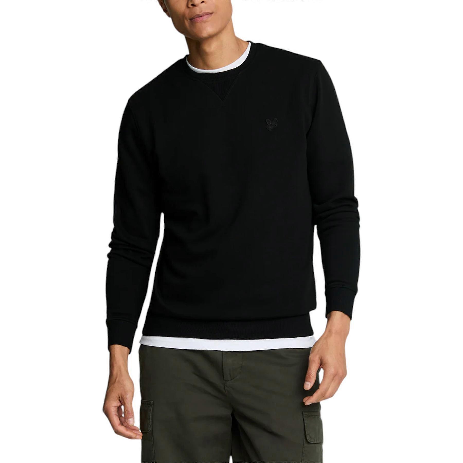 Lyle & Scott Ml424ton Tonal Eagle Mens Crew Neck Knitted Jumper Sweatshirt Top