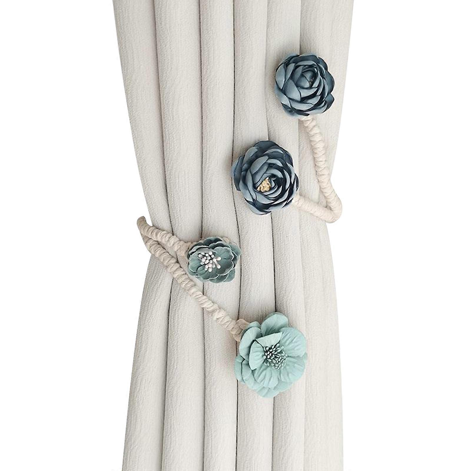Blomma Gardin Holdbacks Clips Enkla Eleganta Gardinhållare Boho Sovrum Inredning För Hem Varmt