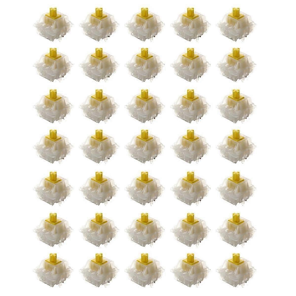 G Yellow Pro Switch 5Pin RGB Linear Tactile Switch compatible Mechanical Keyboard Pre Lubed,35 Pcs