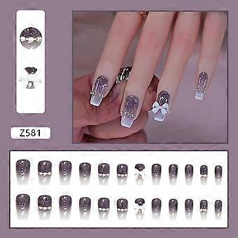 Short Ballet Diamond Fake Nails Safe And Scratch-resistant Non-toxic  Jelly Glue Model