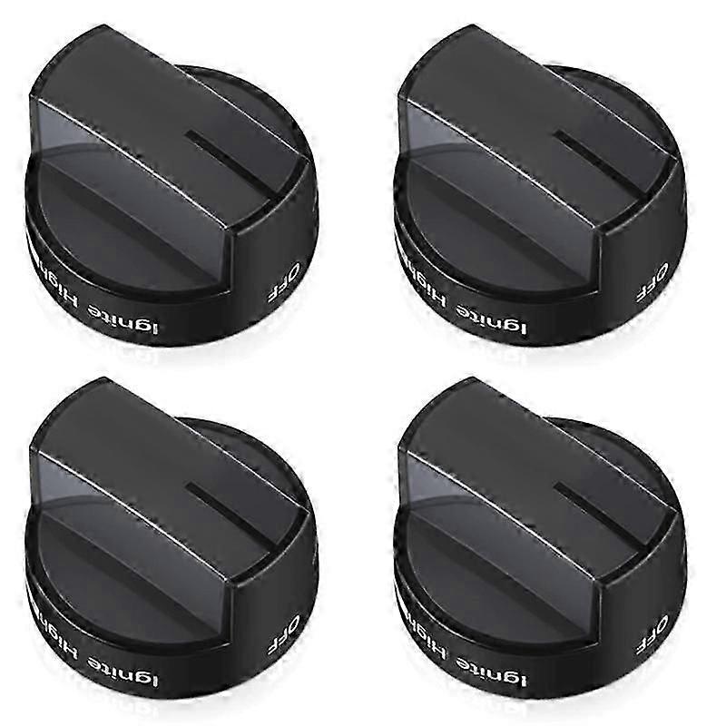 4X W10339442 Stove Knob, Cooktop Burner Control Knobs Black Replaces WPW10339442 PS11753188