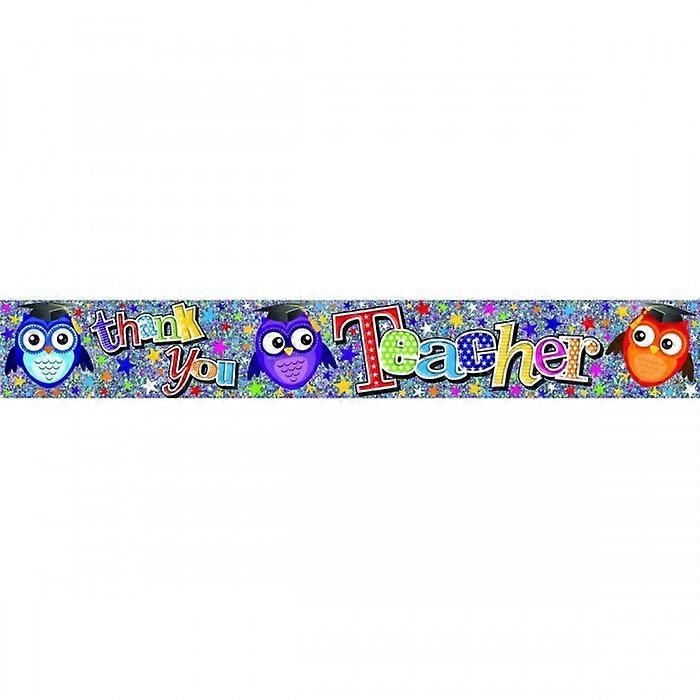 Simon Elvin Thank You Teacher Foil Banner (Pack of 6)