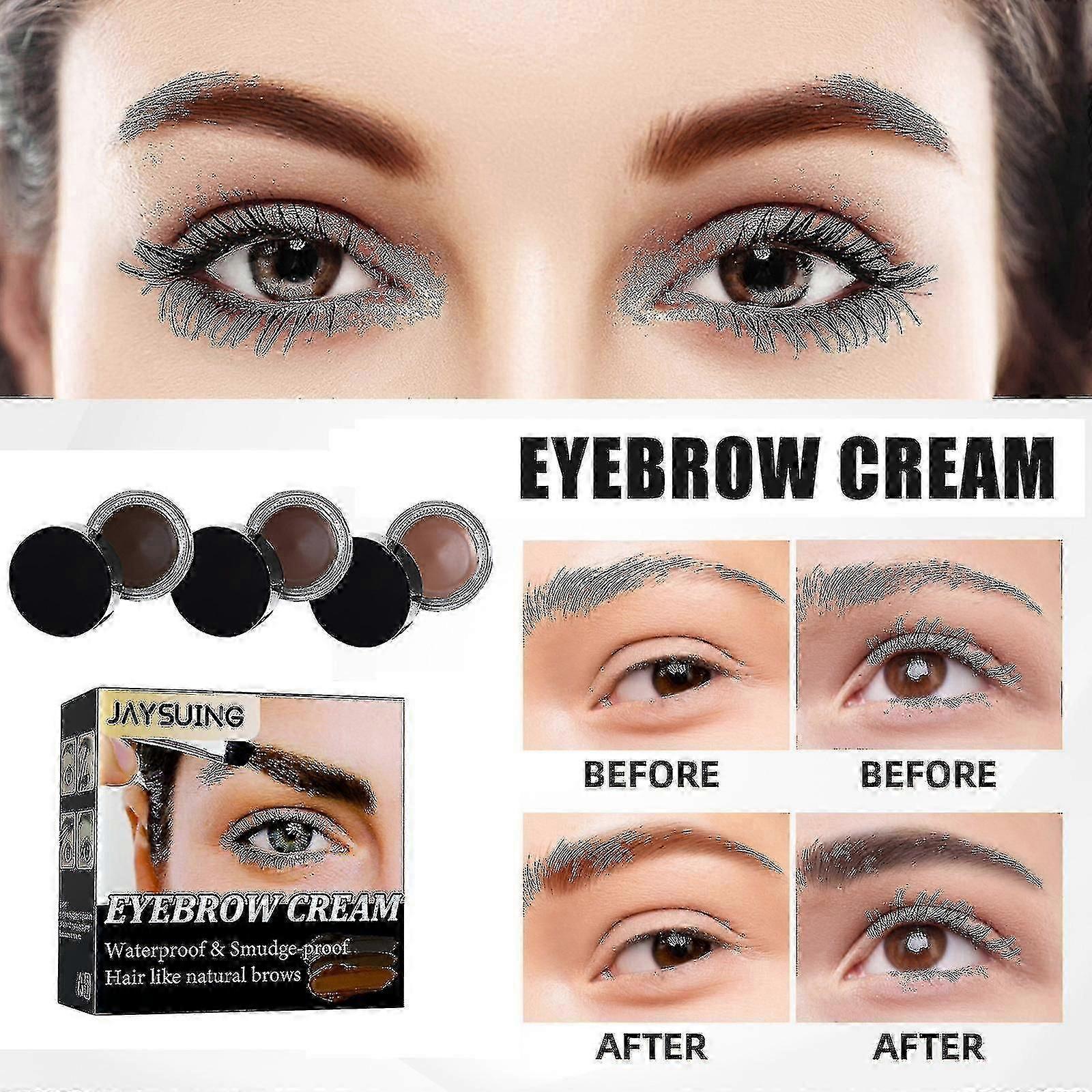Jaysuing Eyebrow Cream Waterproof, Quick-drying, Non-fading, Non-smearing,