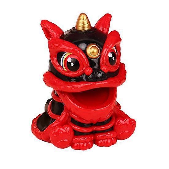 Solar Lion Car Dashboard Ornaments Chinese Style Lucky Lion Dance Model Solar