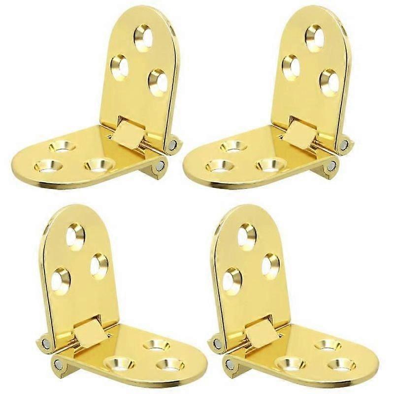 4PCS Brass Hinges with Screws for Folding Table