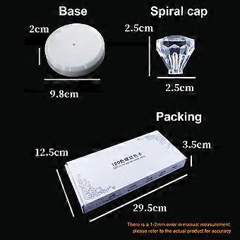 120 Sticks Nail Art Color Card Display Stand Spiral False Nails Display Cold Chart Shelf Practice Tools For Solon Nails Polish Gel Show